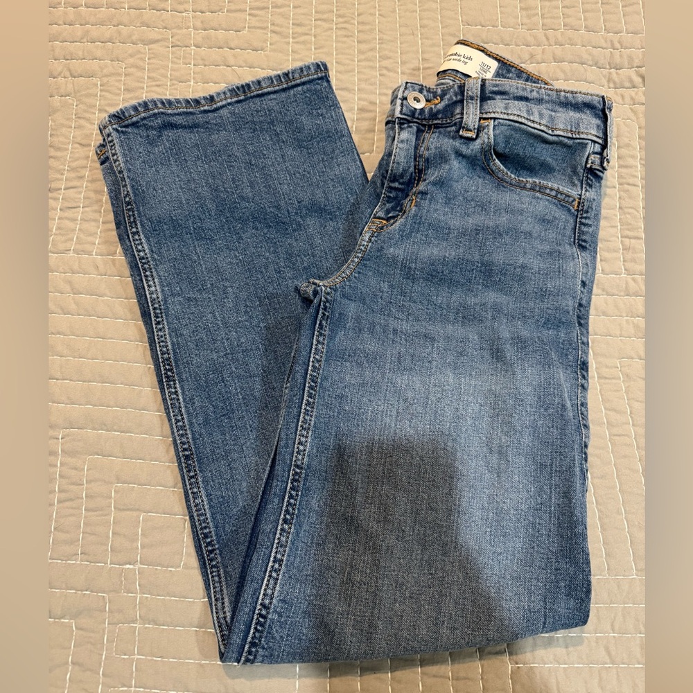 Abercrombie Kids High Rise Wide Leg Jeans